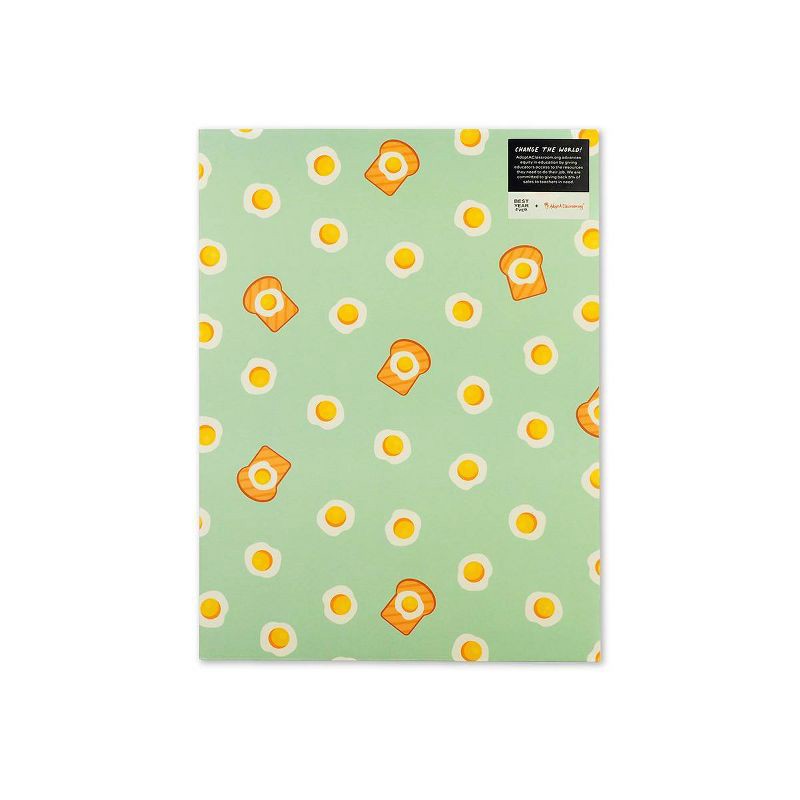 slide 1 of 4, Best Year Ever 2 Pocket Paper Folder Egg and Toast, School Supplies, 1 ct