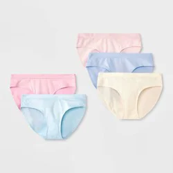 Girls' 5pk Bikini Underwear - art class™ Pink L
