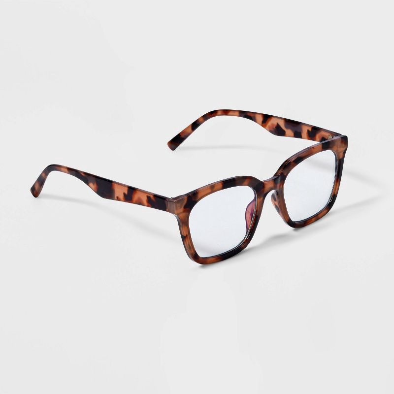 slide 2 of 2, Women's Plastic Square Sunglasses - Wild Fable™ Brown: UV Protection, Blue Light Filtering, 1 ct