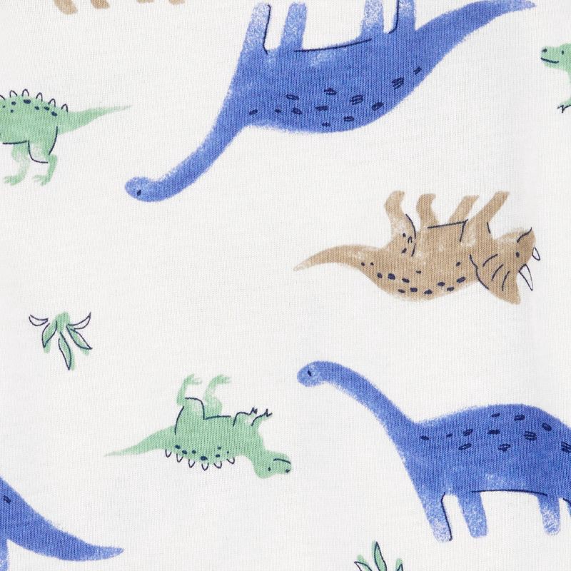 slide 2 of 8, Carter's Just One You®️ Baby Boys' 3pk Bodysuit - Green/White 18M: Cotton Dinosaur Print, Short Sleeve, Crew Neck, 3 ct