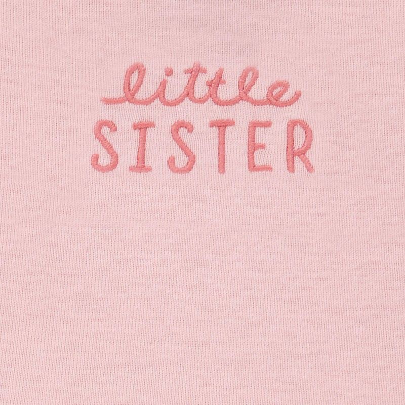 slide 2 of 4, Carter's Just One You®️ Baby 2pc Little Sister Top & Bottom Set - 3M: Cotton Bodysuit & Pull-On Pants, Typography Pattern, 2 ct