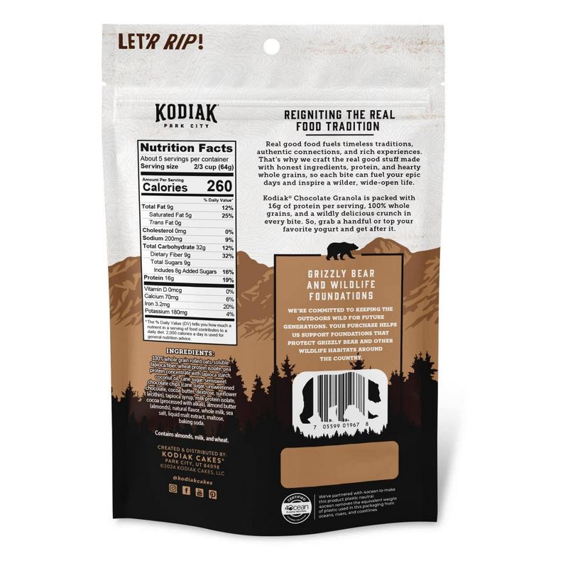 slide 6 of 7, Kodiak Cakes Kodiak Protein-Packed Chocolate Oat Granola - 11oz, 11 oz