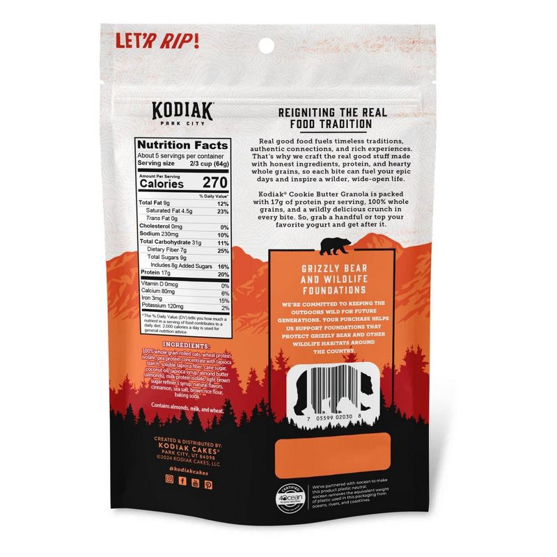slide 6 of 7, Kodiak Cakes Kodiak Protein-Packed Cookie Butter Oat Granola - 11oz, 11 oz