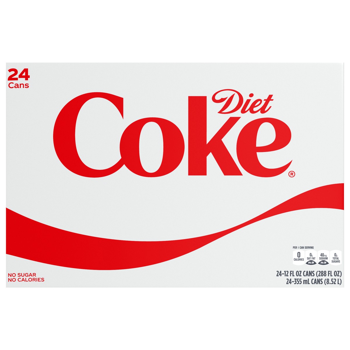 slide 1 of 13, Diet Coke Diet Soda Soft Drink, 12 fl oz Cans, 24 Pack, 24 ct; 12 oz