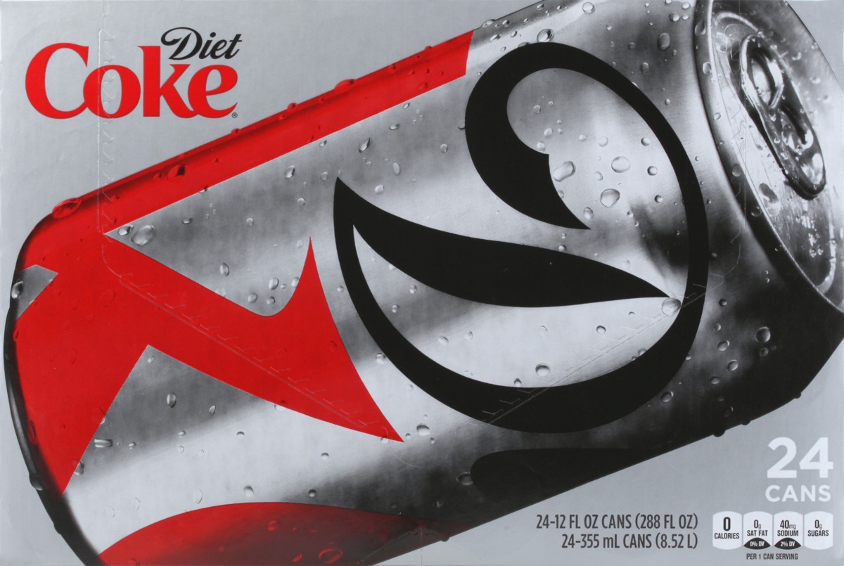 slide 5 of 10, Diet Coke, 24 ct; 12 fl oz