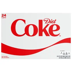 Diet Coke Diet Soda Soft Drink, 12 fl oz Cans, 24 Pack