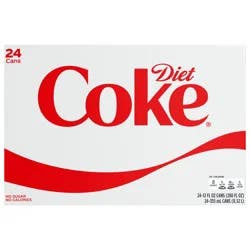 Diet Coke Diet Soda Soft Drink, 12 fl oz Cans, 24 Pack