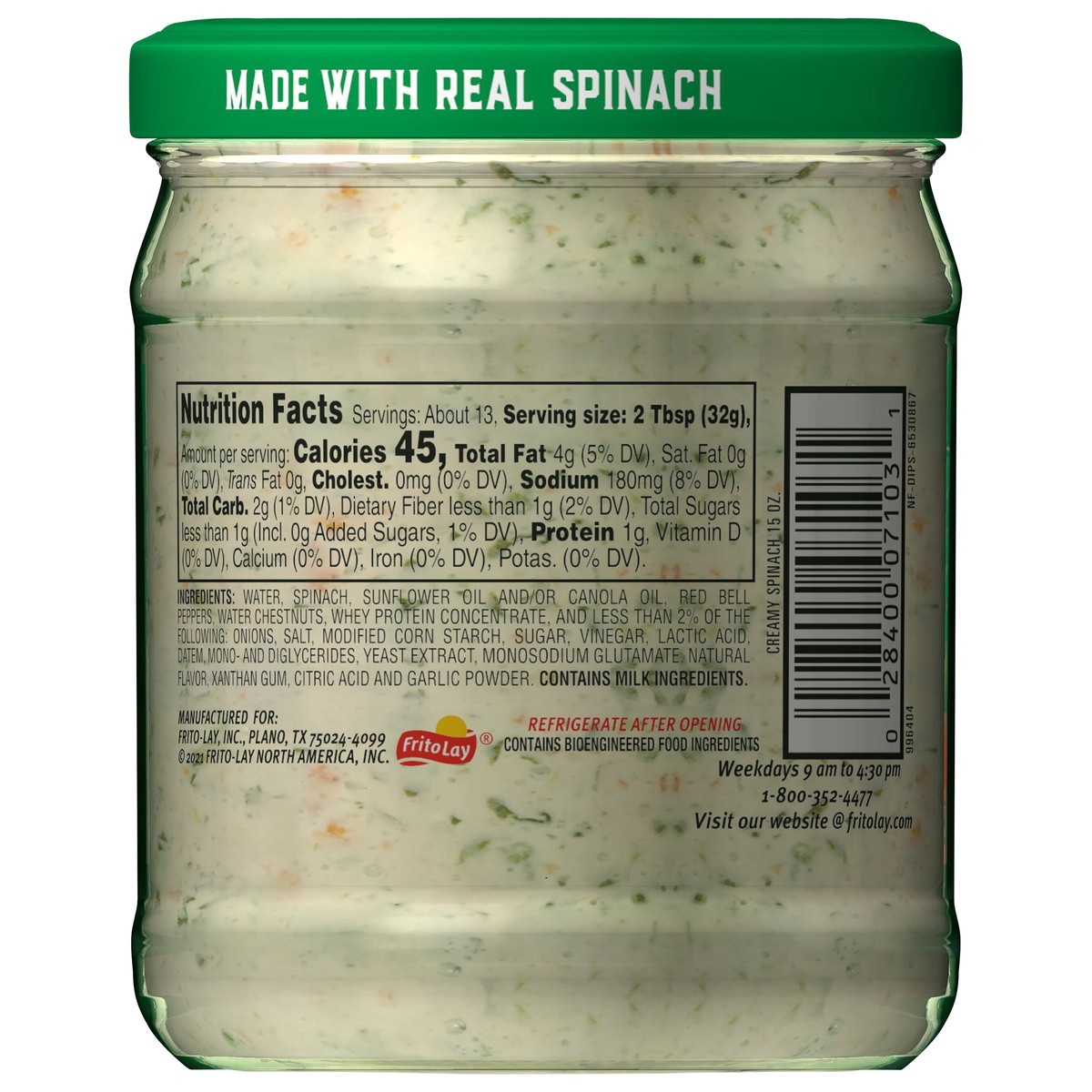slide 2 of 14, Tostitos Dip Creamy Spinach - 15 oz, 15 oz
