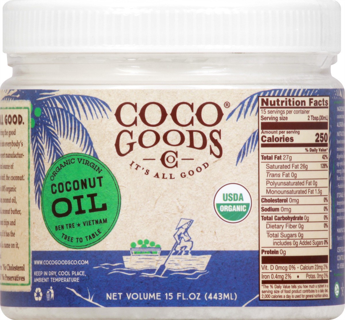 slide 3 of 11, Coco Goods Virgin Organic Coconut Oil 15 oz, 15 oz