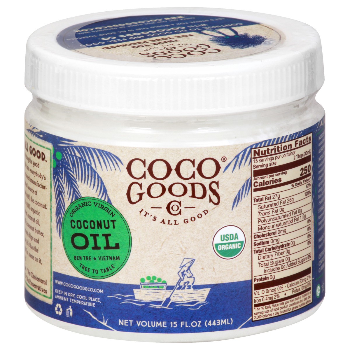 slide 5 of 11, Coco Goods Virgin Organic Coconut Oil 15 oz, 15 oz