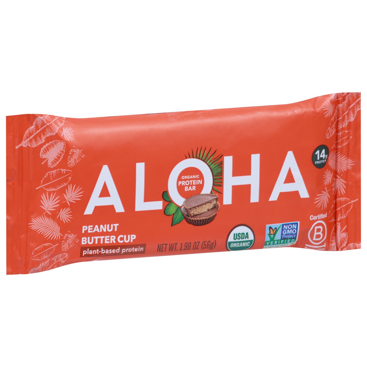 slide 2 of 9, Aloha Organic Peanut Butter Cup Plant Based Protein Bar, 1.98 oz