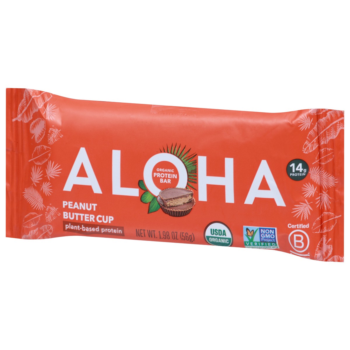 slide 3 of 9, Aloha Organic Peanut Butter Cup Plant Based Protein Bar, 1.98 oz