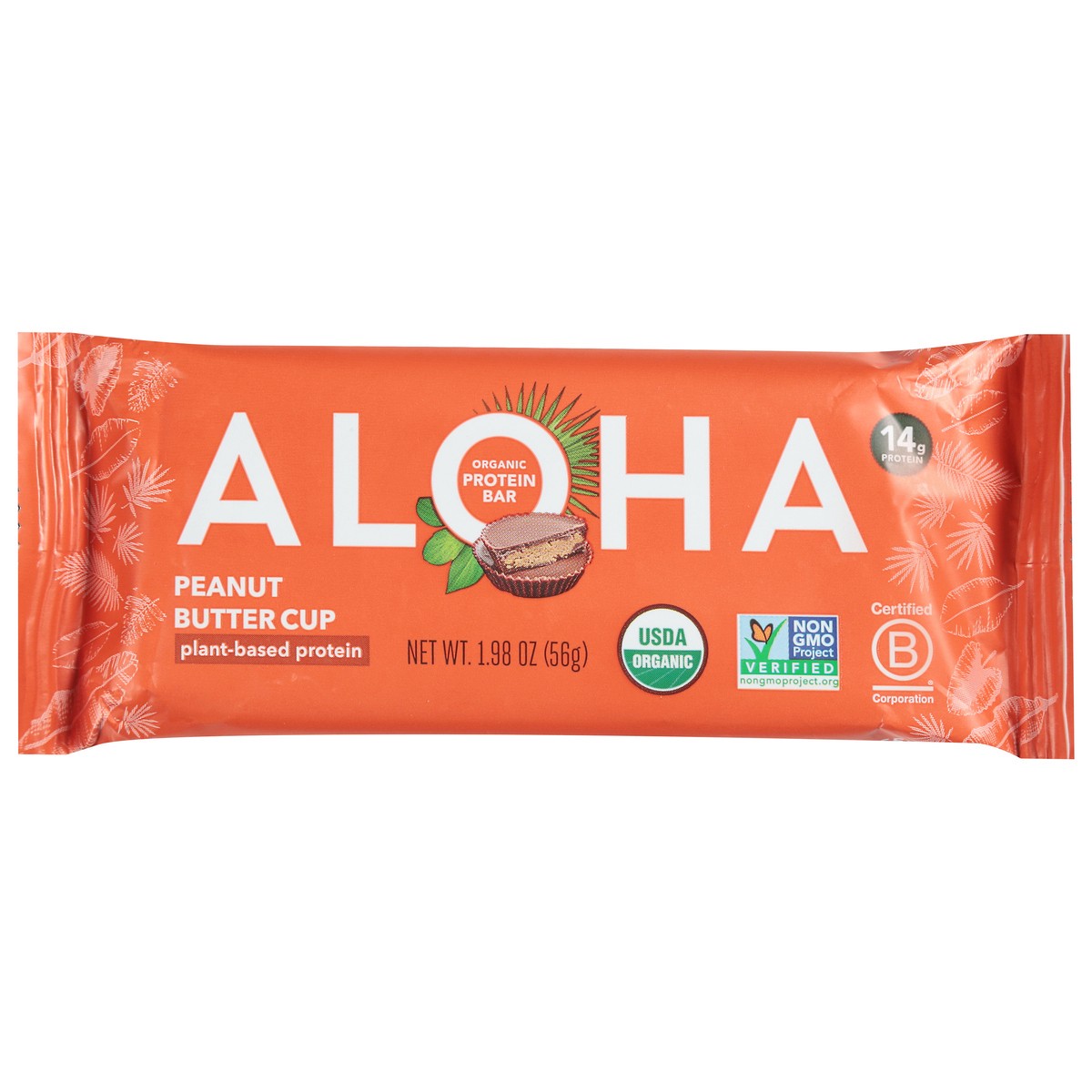 slide 1 of 9, Aloha Organic Peanut Butter Cup Protein Bar - 1.98 oz, 1 oz