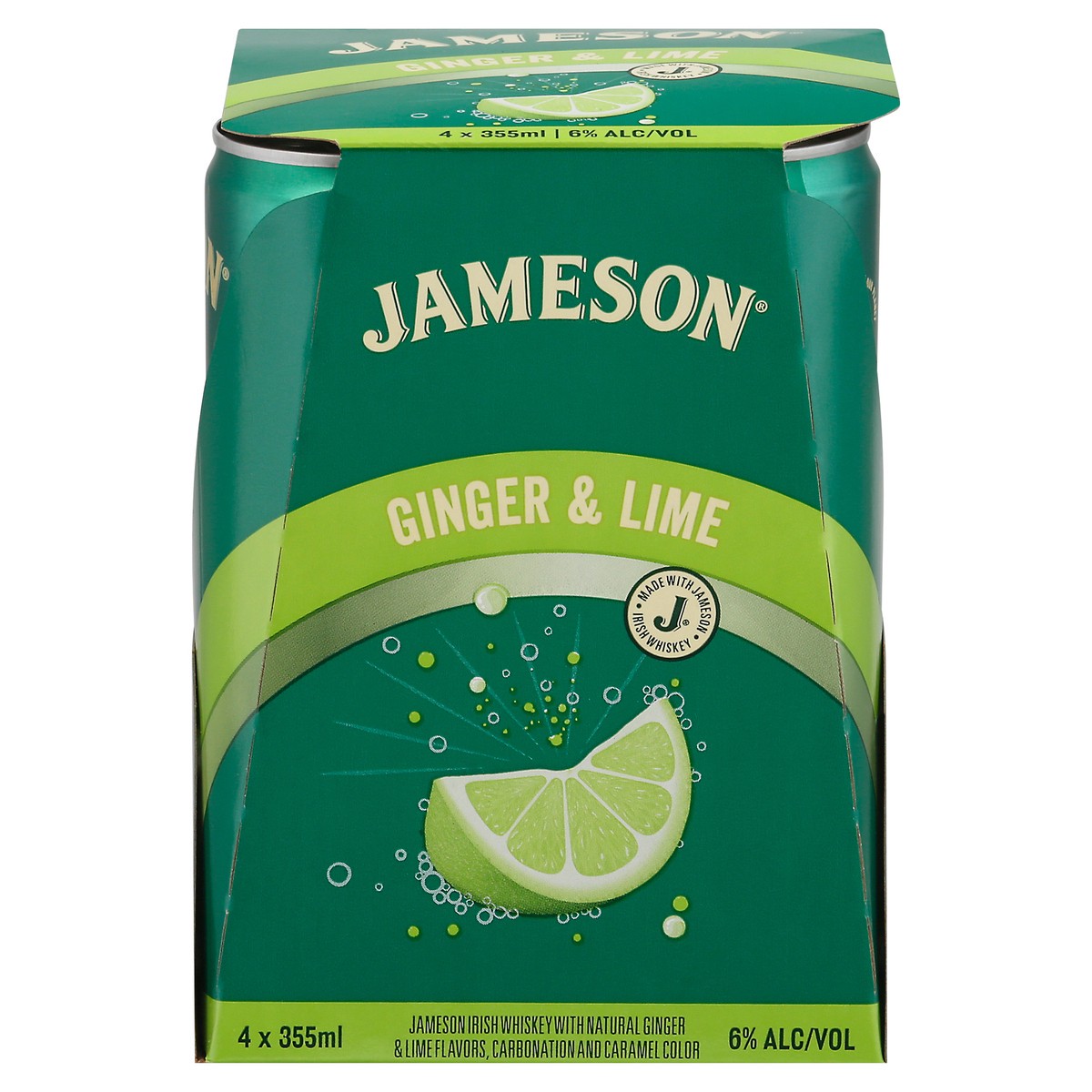 slide 1 of 9, Jameson Ginger & Lime Irish Whiskey 4 - 12 fl oz Cans, 4 ct; 12 oz