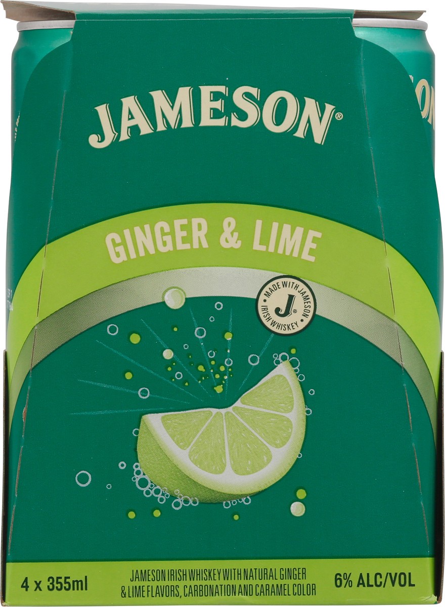 slide 5 of 9, Jameson Ginger & Lime Irish Whiskey 4 - 12 fl oz Cans, 4 ct; 12 oz