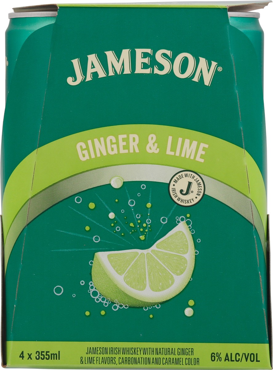 slide 6 of 9, Jameson Ginger & Lime Irish Whiskey 4 - 12 fl oz Cans, 4 ct; 12 oz