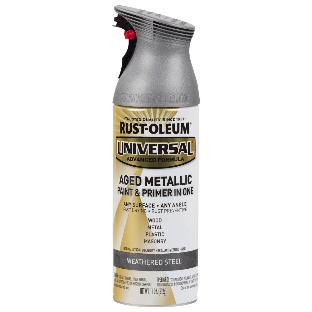 slide 2 of 5, Rust-Oleum 11oz Universal Aged Metallic Weathered Steel, 11 oz