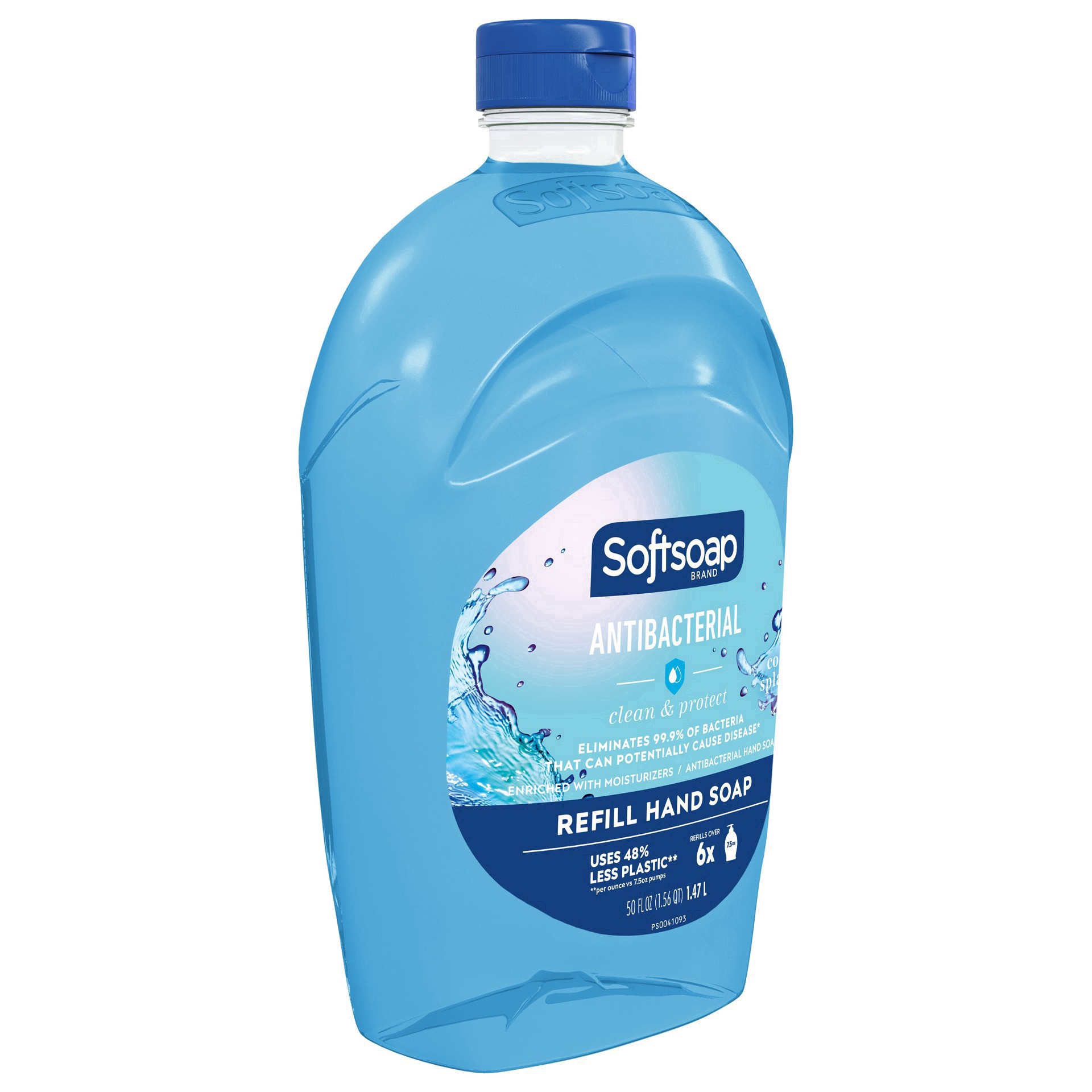 slide 23 of 29, Softsoap Antibacterial Liquid Hand Soap, Clean and Protect Cool Splash Scent Hand Soap, 50 Oz. Refill Bottle, 50 oz