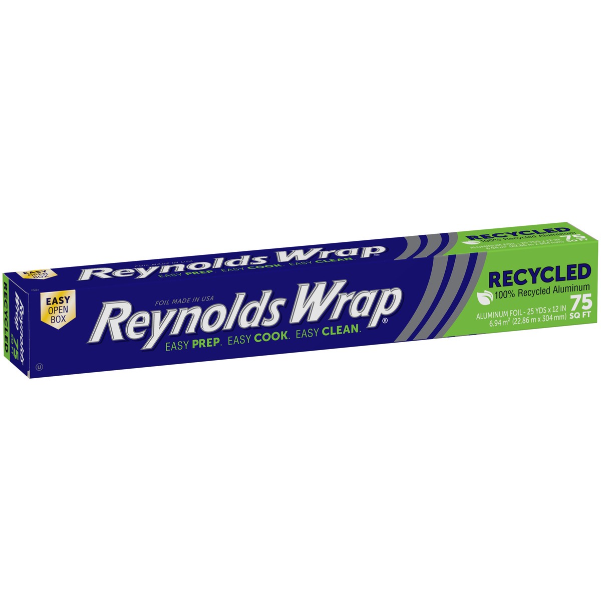 slide 4 of 9, Reynolds Wrap 100% Recycled Aluminum Foil, 75 Square Feet, 0.68 lb