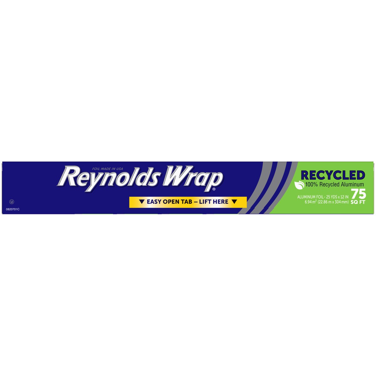slide 7 of 9, Reynolds Wrap 100% Recycled Aluminum Foil, 75 Square Feet, 0.68 lb