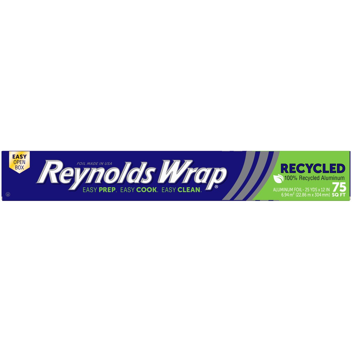slide 9 of 9, Reynolds Wrap 100% Recycled Aluminum Foil, 75 Square Feet, 0.68 lb