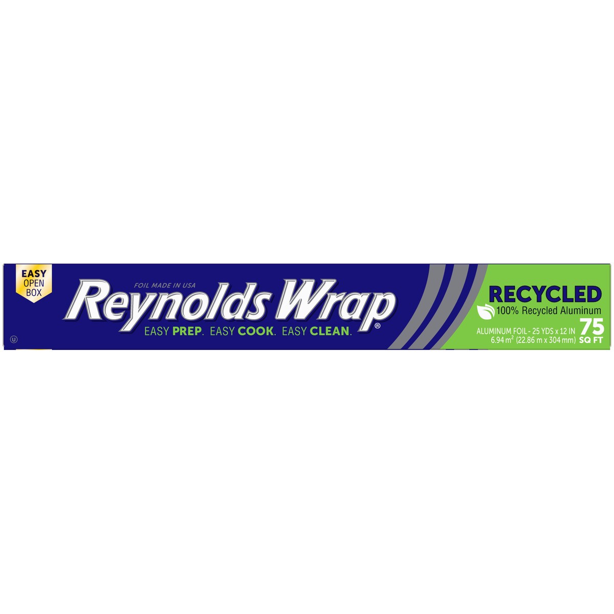 slide 5 of 9, Reynolds Wrap 100% Recycled Aluminum Foil, 75 Square Feet, 0.68 lb