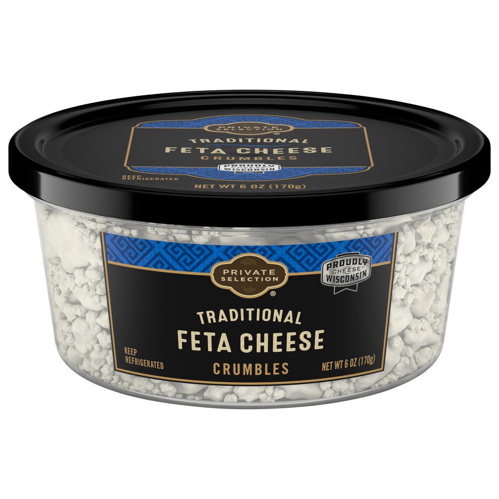 slide 1 of 4, Private Selection Traditional Feta Crumbles, 6 oz
