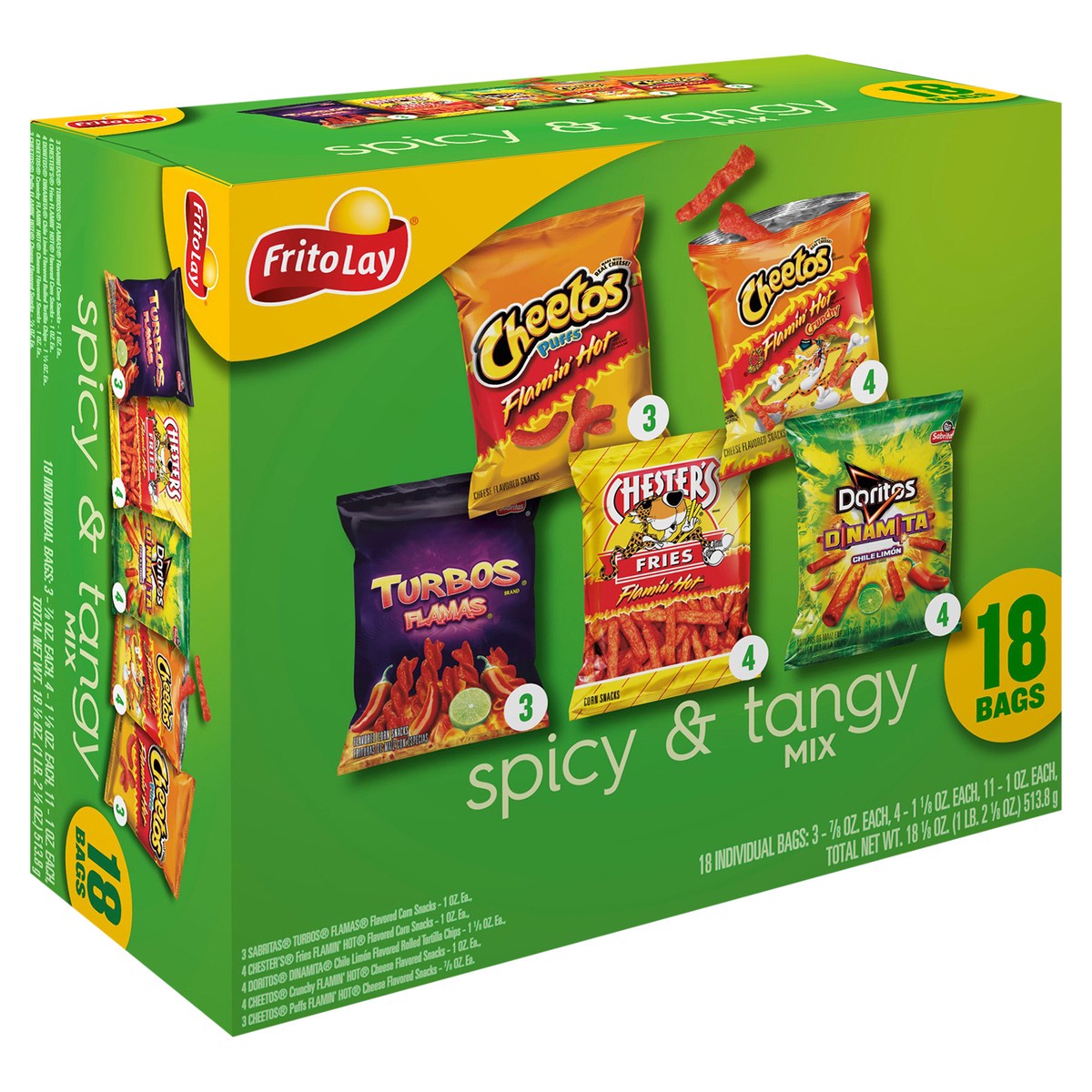 slide 7 of 11, Frito-Lay Spicy & Tangy Mix, 18 Pack, 18 ct
