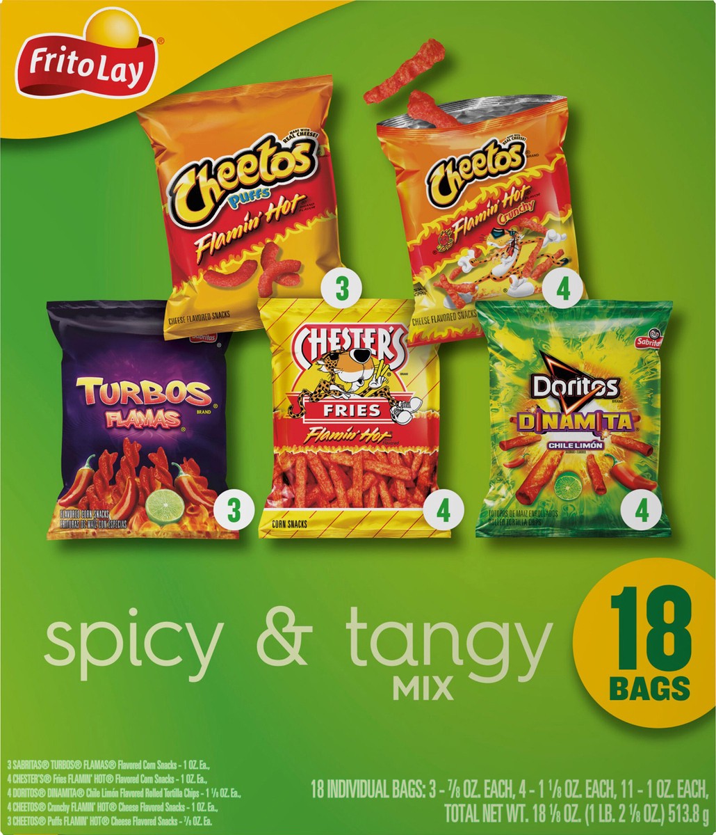 slide 2 of 11, Frito-Lay Spicy & Tangy Mix, 18 Pack, 18 ct
