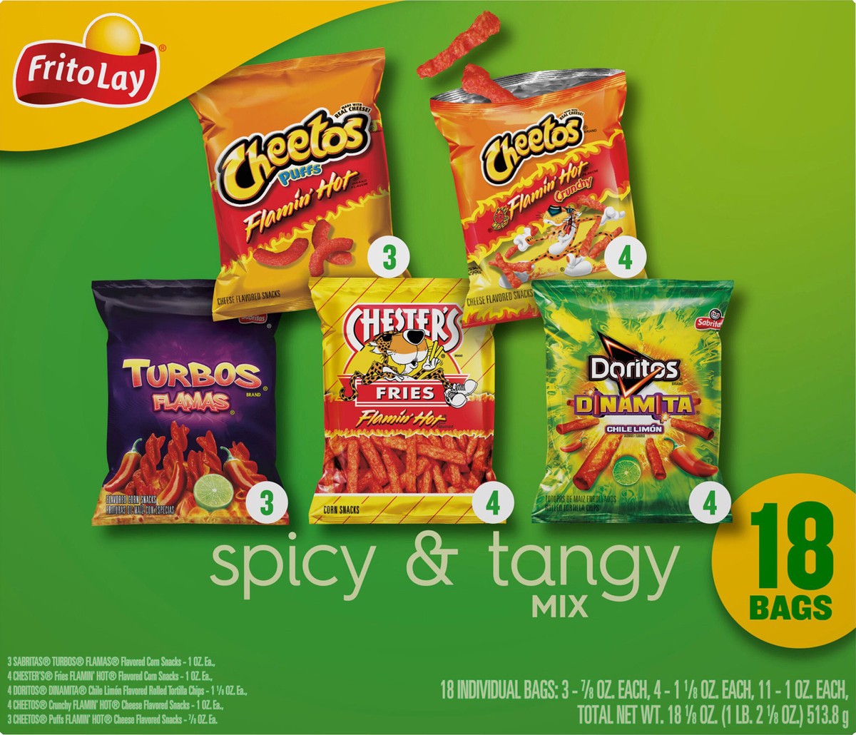 slide 9 of 11, Frito-Lay Spicy & Tangy Mix, 18 Pack, 18 ct