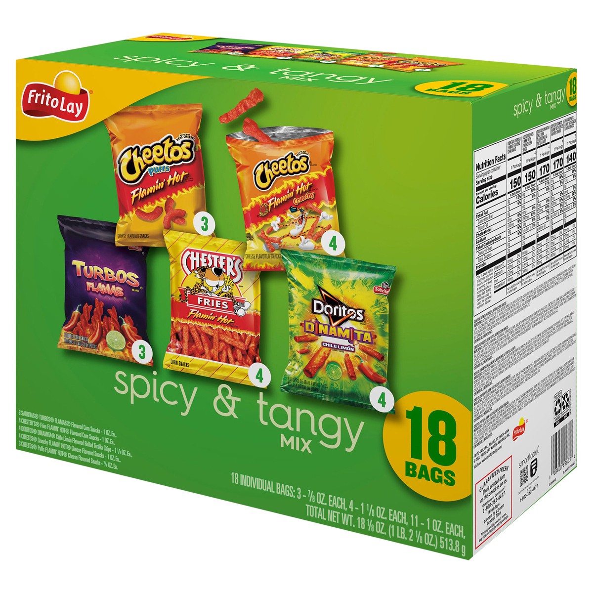 slide 4 of 11, Frito-Lay Spicy & Tangy Mix, 18 Pack, 18 ct