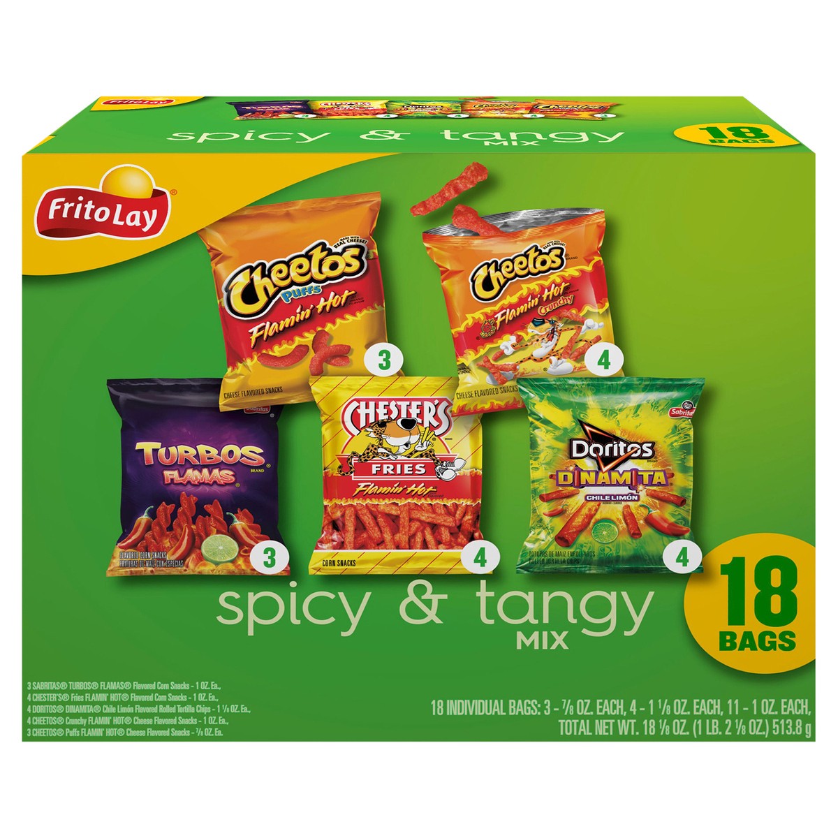 slide 1 of 11, Frito-Lay Spicy & Tangy Mix, 18 Pack, 18 ct