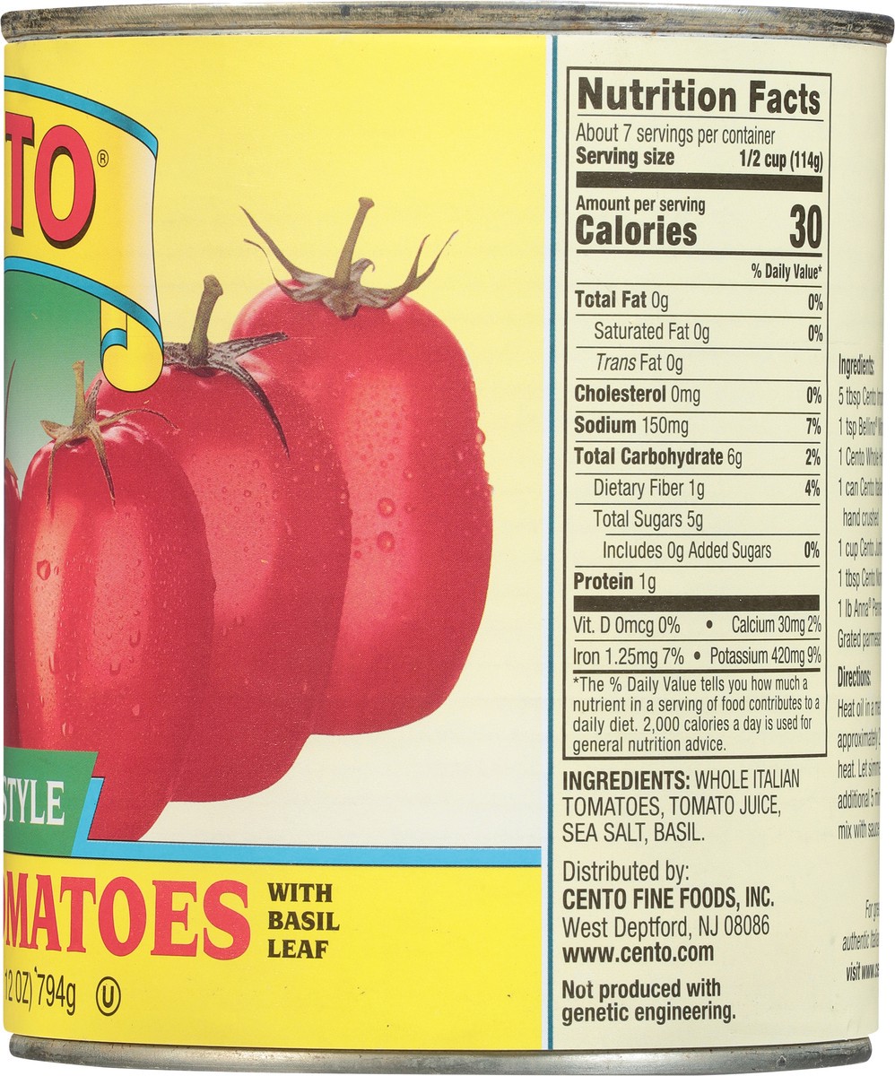 slide 8 of 9, Cento Tomato Plum Peeled, 28 oz