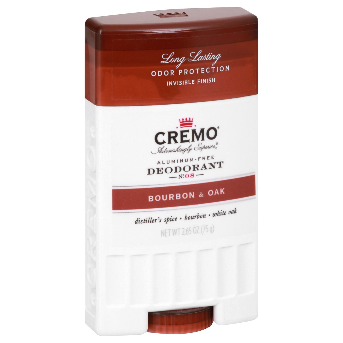 slide 8 of 9, Cremo Deodorant Stick Bourbon & Oak, 2.65 oz