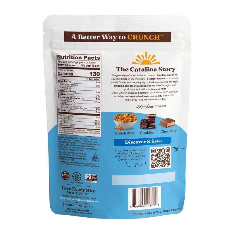 slide 2 of 8, Catalina Crunch Pairings Blueberry Muffin Protein Breakfast Cereal - 8oz, 8 oz