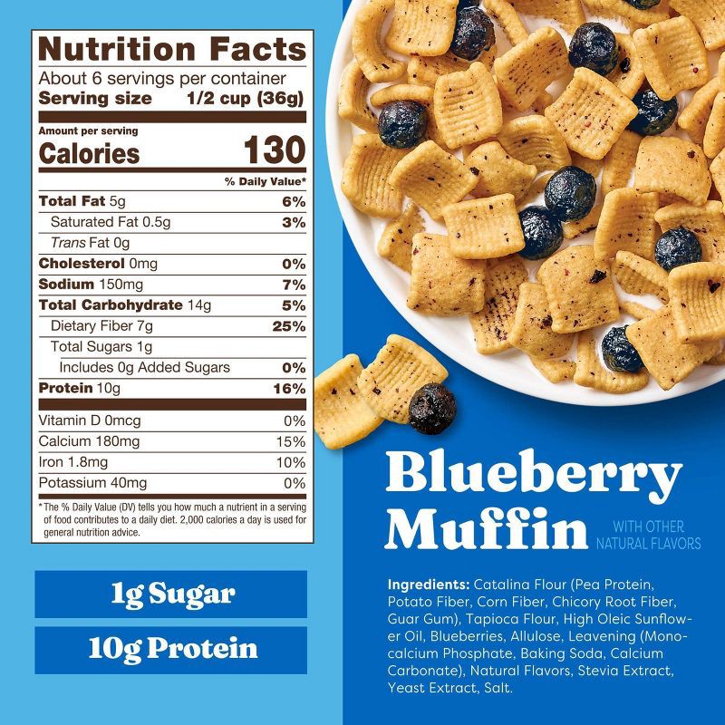 slide 3 of 8, Catalina Crunch Pairings Blueberry Muffin Protein Breakfast Cereal - 8oz, 8 oz