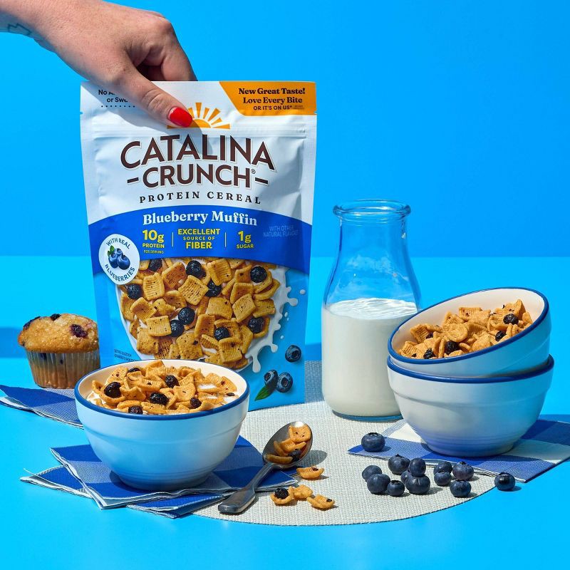 slide 6 of 8, Catalina Crunch Pairings Blueberry Muffin Protein Breakfast Cereal - 8oz, 8 oz