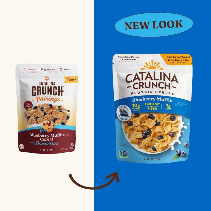slide 8 of 8, Catalina Crunch Pairings Blueberry Muffin Protein Breakfast Cereal - 8oz, 8 oz