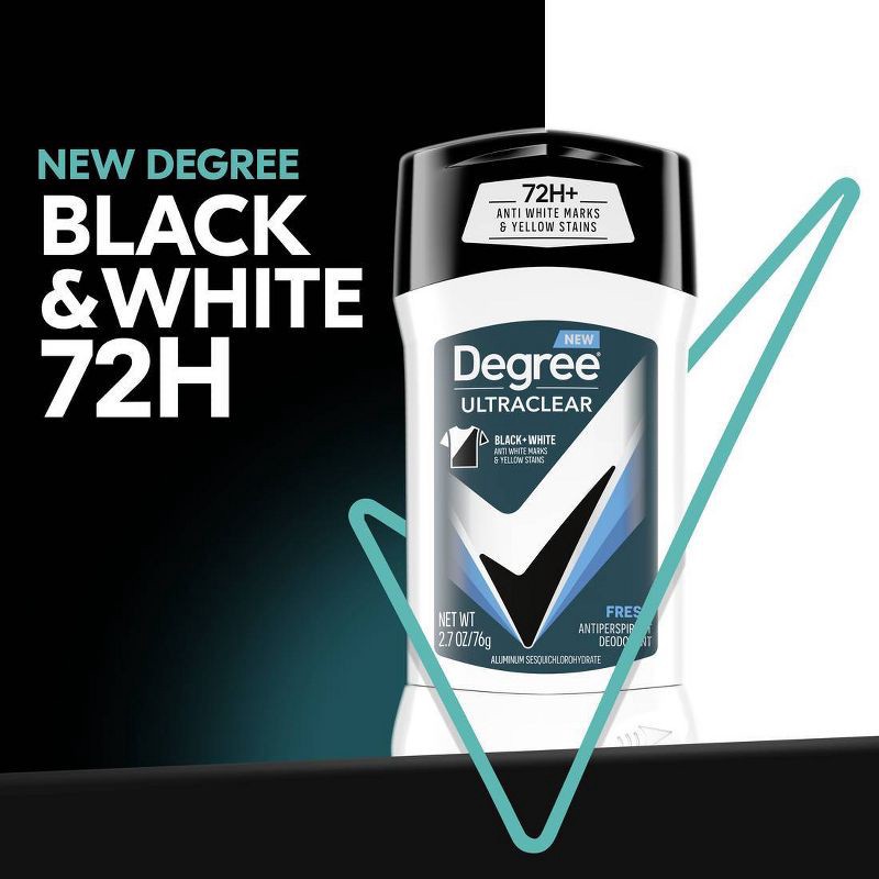 slide 3 of 5, Degree Men Ultraclear Black + White 72-Hour Antiperspirant & Deodorant - Fresh - 2.7oz/2pk, 2 ct; 2.7 oz