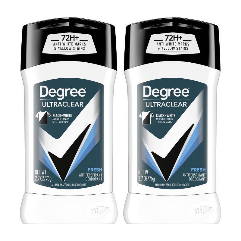 slide 1 of 5, Degree Men Ultraclear Black + White 72-Hour Antiperspirant & Deodorant - Fresh - 2.7oz/2pk, 2 ct; 2.7 oz