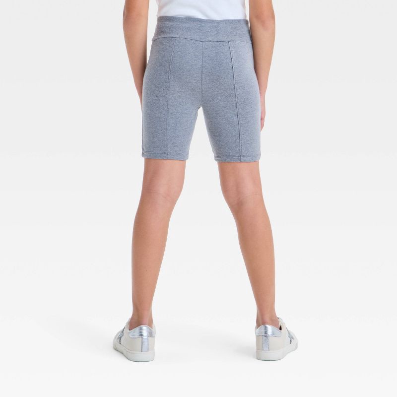slide 2 of 3, Girls' Long Bike Shorts - art class™ Heather Gray S: Mid Rise, Hidden Pocket, 1 ct