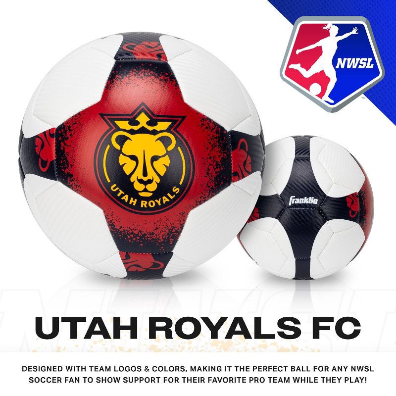 slide 8 of 8, National Women's Soccer League NWSL Utah Royals Size 5 Soccer Ball: Rubber Bladder, All Ages, 1 ct