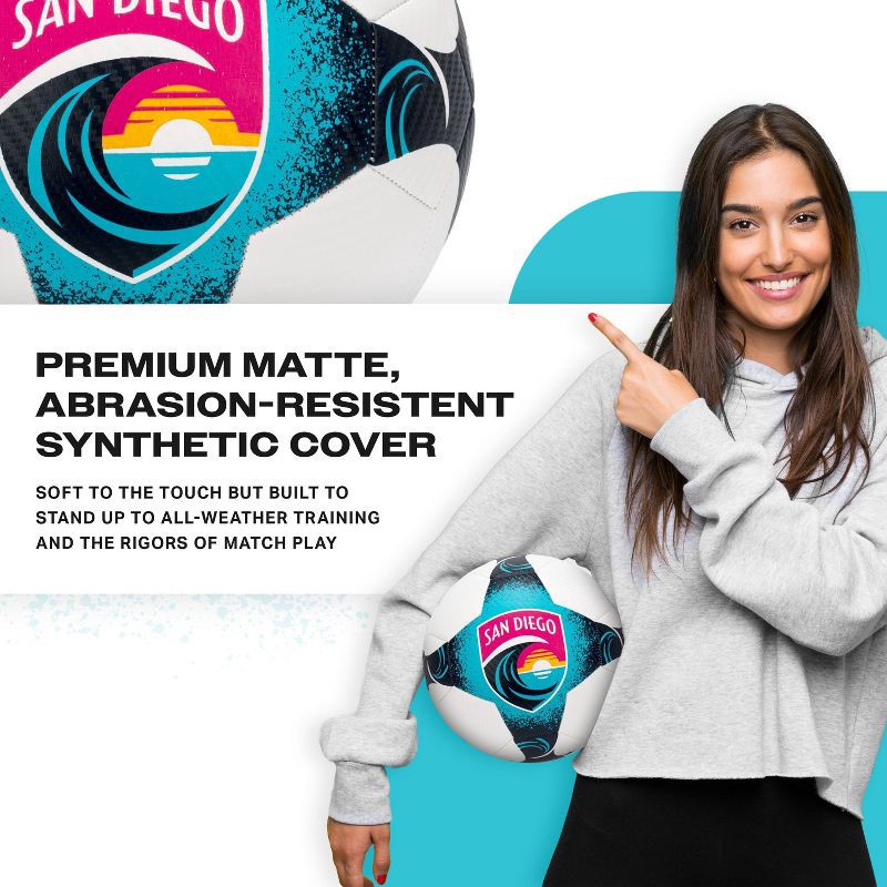slide 6 of 8, National Women's Soccer League NWSL San Diego Wave Size 5 Soccer Ball, 1 ct