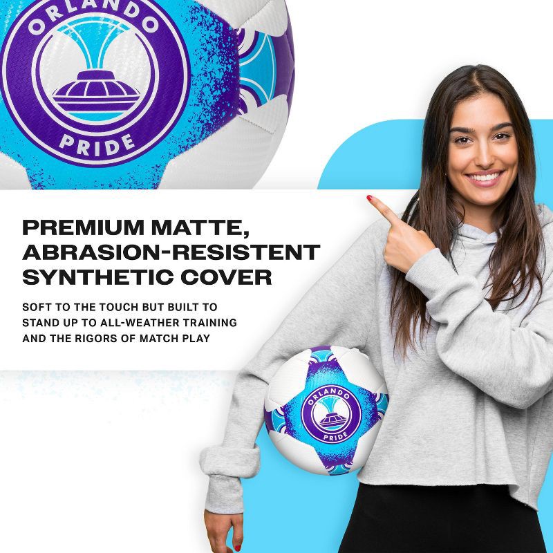 slide 3 of 8, National Women's Soccer League NWSL Orlando Pride Size 5 Soccer Ball, 1 ct