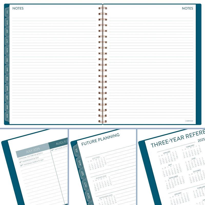 slide 5 of 10, Cambridge 2025-2026 Weekly/Monthly Large Teacher Planner Grid, Teacher Supplies, 1 ct