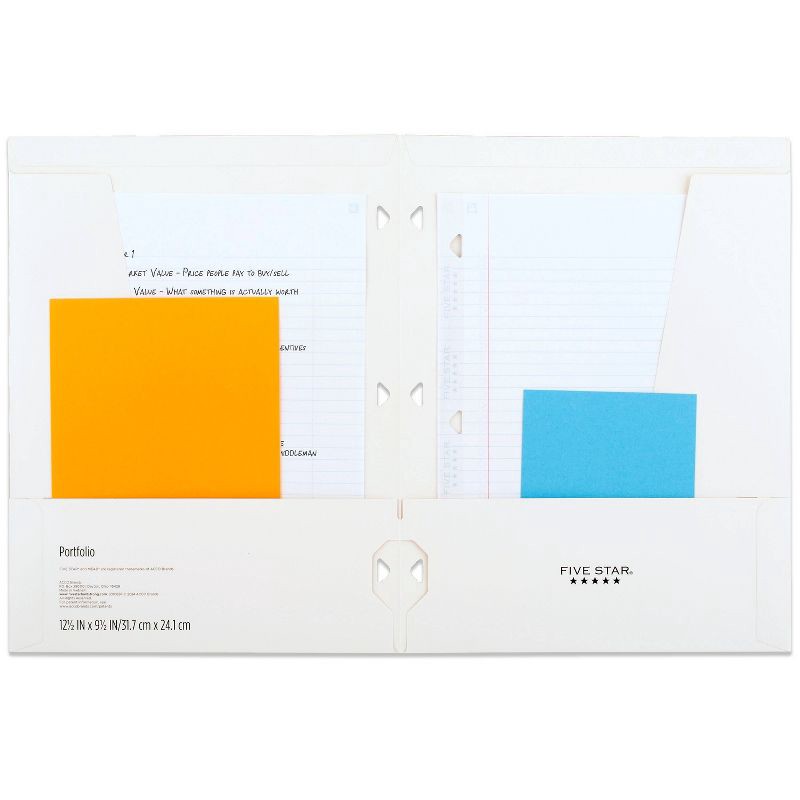 slide 2 of 6, Five Star Fashion 4 Pocket Paper Folder Black and White Floral, School Supplies, 1 ct