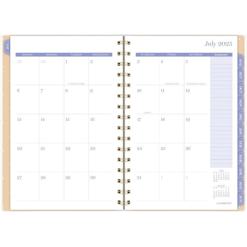 slide 3 of 12, Cambridge 2025-2026 Weekly/Monthly Small Rainbow Skies Planner, 1 ct