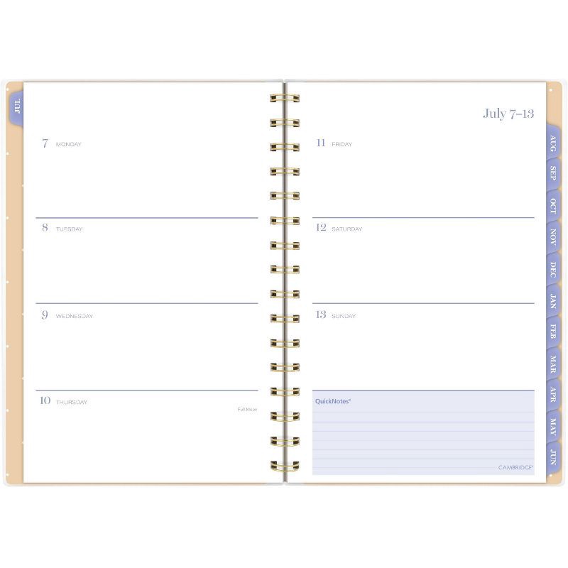 slide 4 of 12, Cambridge 2025-2026 Weekly/Monthly Small Rainbow Skies Planner, 1 ct