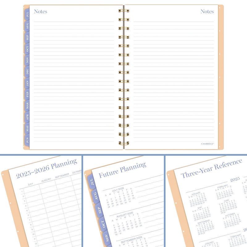 slide 6 of 12, Cambridge 2025-2026 Weekly/Monthly Small Rainbow Skies Planner, 1 ct