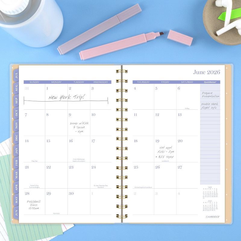 slide 10 of 12, Cambridge 2025-2026 Weekly/Monthly Small Rainbow Skies Planner, 1 ct